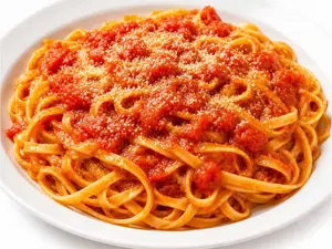 Tallarines con salsa
