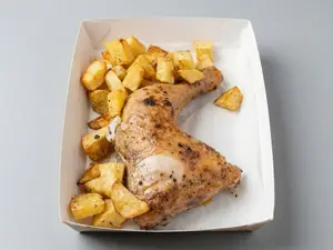 1 PORC DE POLLO AL HORNO CON PAPAS