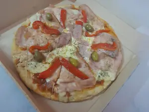 GRAN PIZZA JAMON Y MORRON
