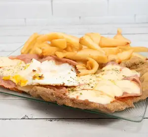 MILA A LA SUIZA CON Fritas