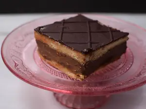 Cuadrado de alfajor de dulce de leche
