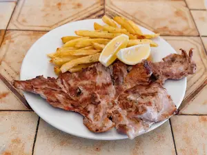 Matambre de cerdo con fritas