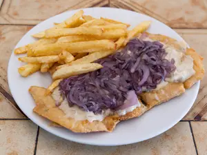 Suprema al roquefort + guarnic