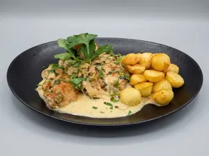 1/4 ajillo/verdeo/champignon c/noisette