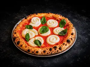 Pizza margarita vegana