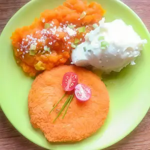 INFANTIL Medallón De Pollo Con Puré Multicolor Infantil