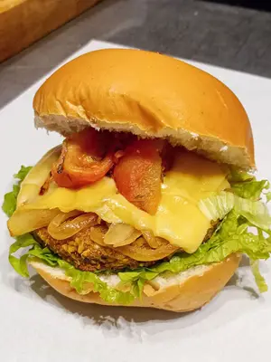 Hamburguesa batata y quinoa