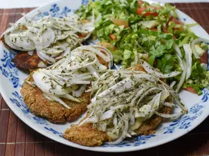 Milanesa de berenjena fugazza