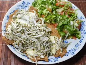 Milanesa de pollo fugazza