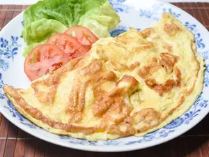 Omelette de jamón y queso