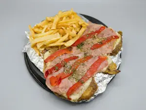 Milanesa Jamon Y Morrones XL