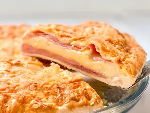 Porcion de jamón y queso