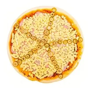 Pizza con jamón