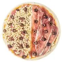 Pizza con jamón crudo