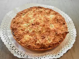 Torta de coco y dulce de leche