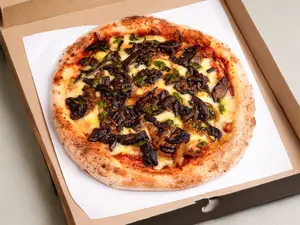 Pizza hongos portobellos