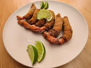 Langostinos apanados