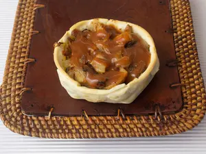 Canastita cerdo a la mostaza
