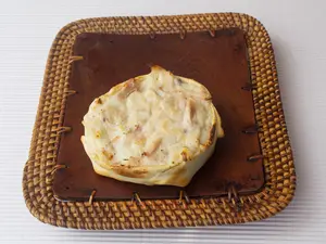 Canastita pollo salsa blanca