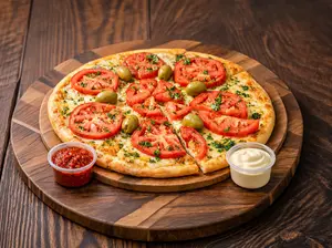 Pizza grande napolitana + 2 salsas