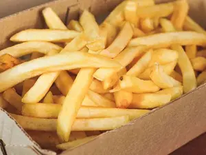 Porción de papas fritas.