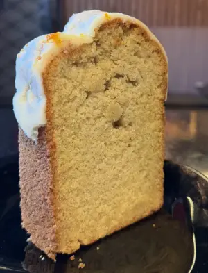 budin porcion naranja