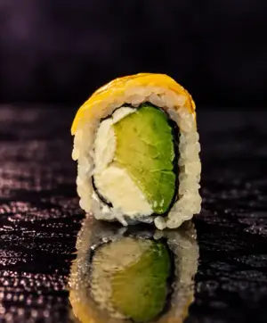 Golden Veggie Sushi Roll