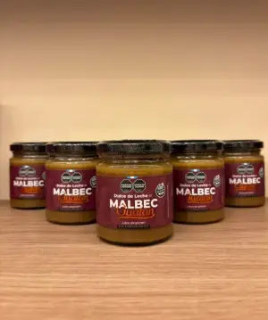 Dulce de Leche Saborizado c/Malbec Frasco x 250 grs.
