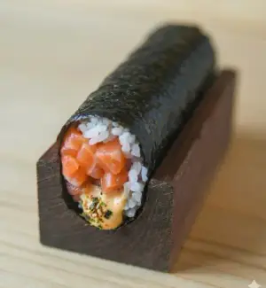 Temaki Trucha, salsa Acevichada y Furikake