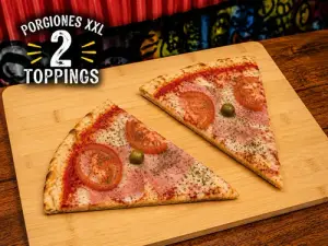 2 Porciones XXL c/ Toppings