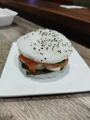 Hamburguesa de salmon