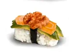 Niguiris Palta, tamago, nuez, garlic sauce x5
