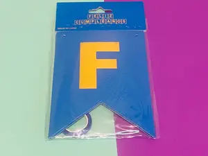 Banderín feliz cumple- azul