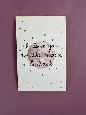 Tarjeton te amo hasta la luna