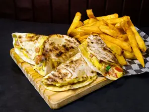 Fajitas vegetarianas + papas