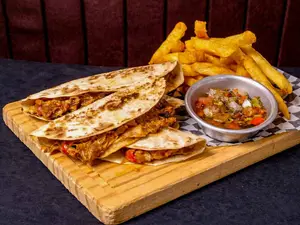 Tacos de carne + papas