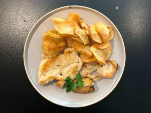 Pollo a la plancha con papas