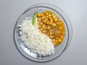 Channa masala y rice