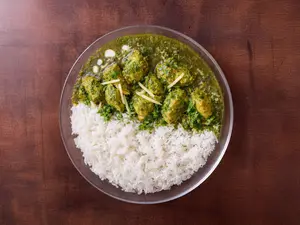 Chicken hariyali y rice