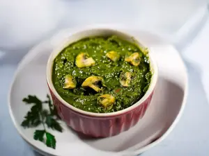 Khumb palak y rice