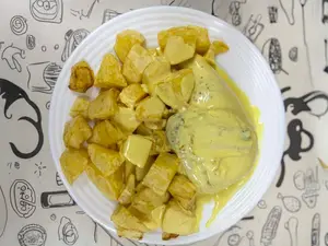 1/4 pollo champiñón guarnició