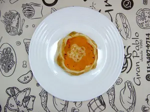 Calabaza, mozzarella y choclo