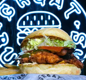 Fried chicken burger