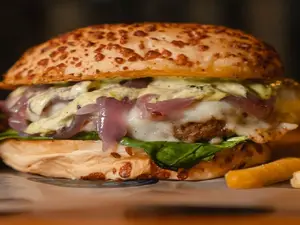 Rockefeller veggie burger