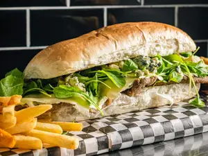 Milanesa blue 256 con papas