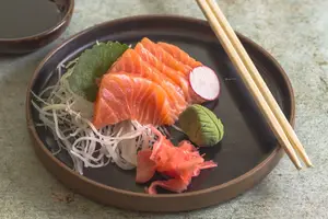 Sashimi de salmón 5 cortes