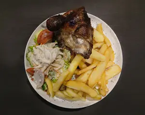 Cuarto de pollo a la brasa