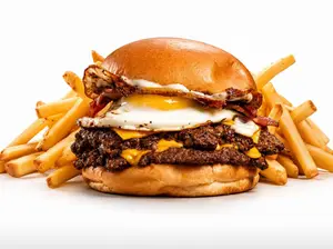 Huevarda doble + papas fritas