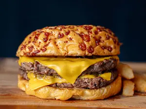Doble cheese con papas