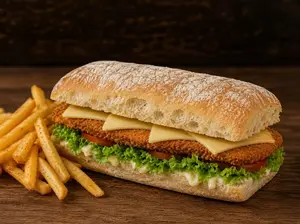 Milanesa de pollo completo con papas
